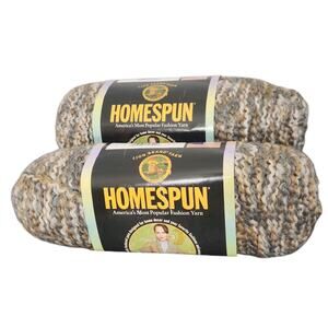 Homespun Lion Brand Yarn Shaker 301 Lot 2 Skeins Bulky Textured 6oz Acrylic
